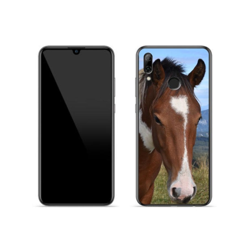 Gelový obal mmCase na mobil Huawei P Smart (2019) - hnědý kůň