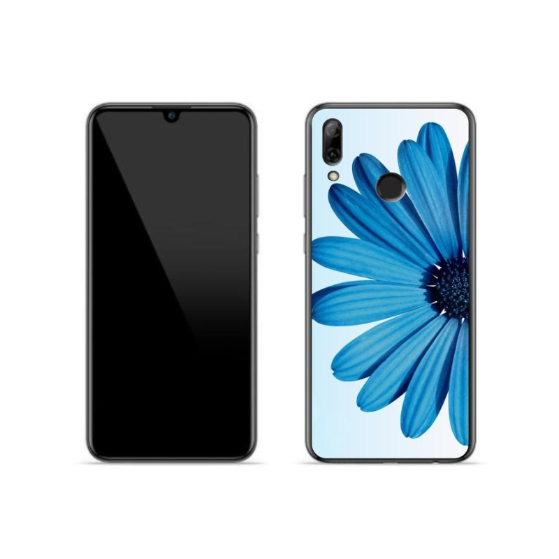 Gelový obal mmCase na mobil Huawei P Smart (2019) - modrá kopretina