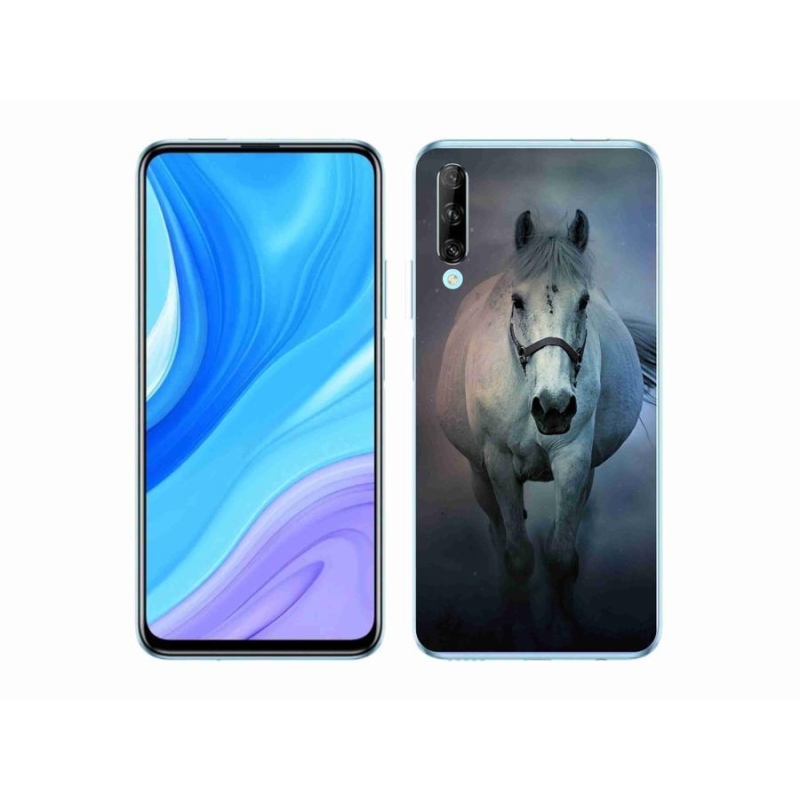 Gelový obal mmCase na mobil Huawei P Smart Pro (2019) - běžící bílý kůň
