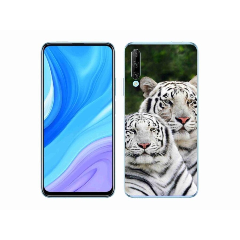 Gelový obal mmCase na mobil Huawei P Smart Pro (2019) - bílí tygři