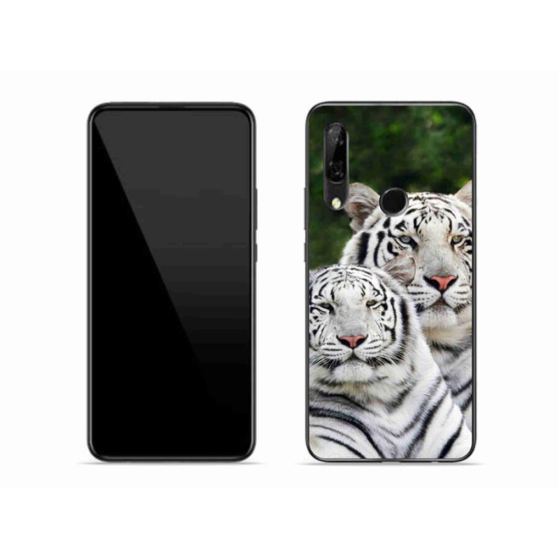 Gelový obal mmCase na mobil Huawei P Smart Z - bílí tygři