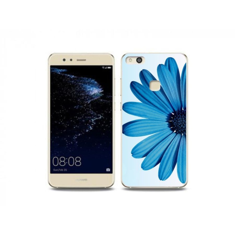 Gelový obal mmCase na mobil Huawei P10 Lite - modrá kopretina