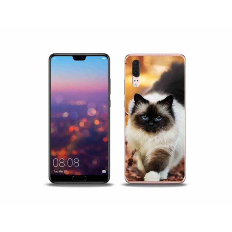 Gelový obal mmCase na mobil Huawei P20 - kočka 1