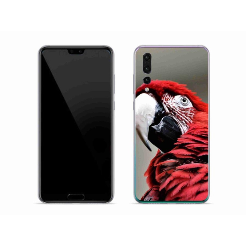 Gelový obal mmCase na mobil Huawei P20 Pro - papoušek ara červený