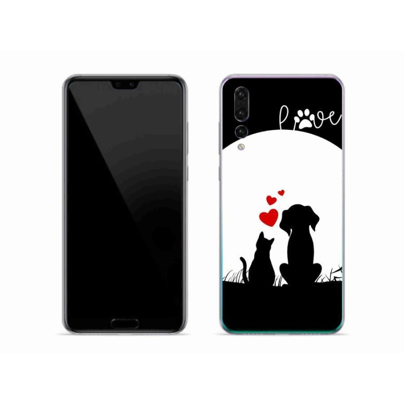 Gelový obal mmCase na mobil Huawei P20 Pro - zvířecí láska