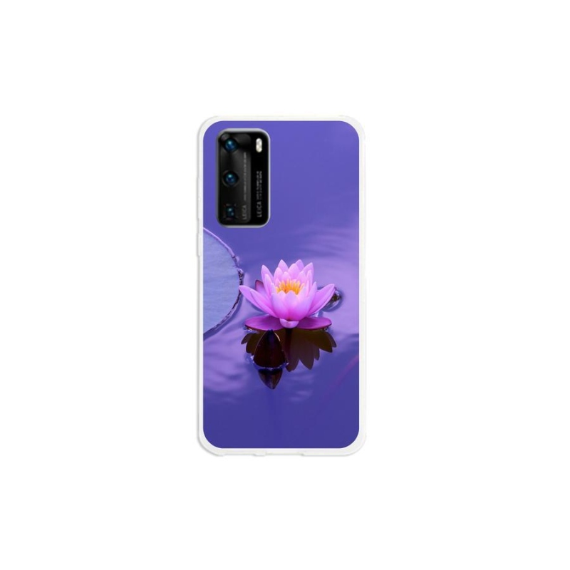 Gelový obal mmCase na mobil Huawei P40 - květ na hladině