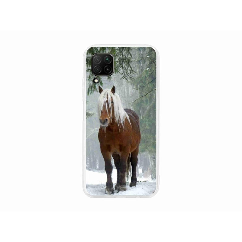 Gelový obal mmCase na mobil Huawei P40 Lite - kůň v lese