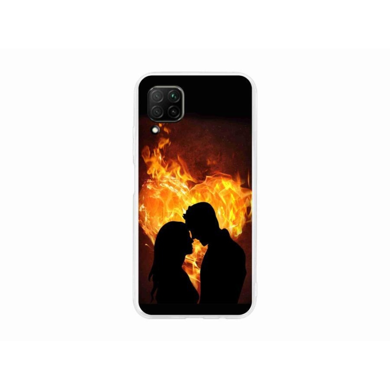 Gelový obal mmCase na mobil Huawei P40 Lite - ohnivá láska