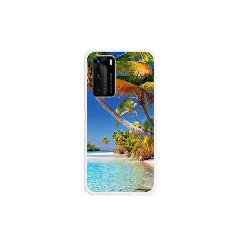 Gelový obal mmCase na mobil Huawei P40 - mořská pláž