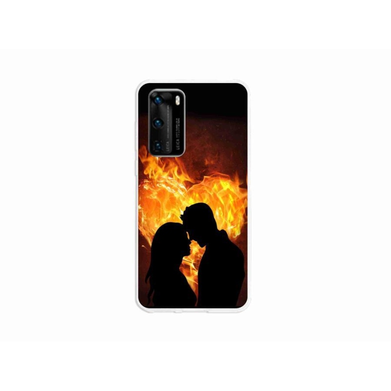 Gelový obal mmCase na mobil Huawei P40 - ohnivá láska