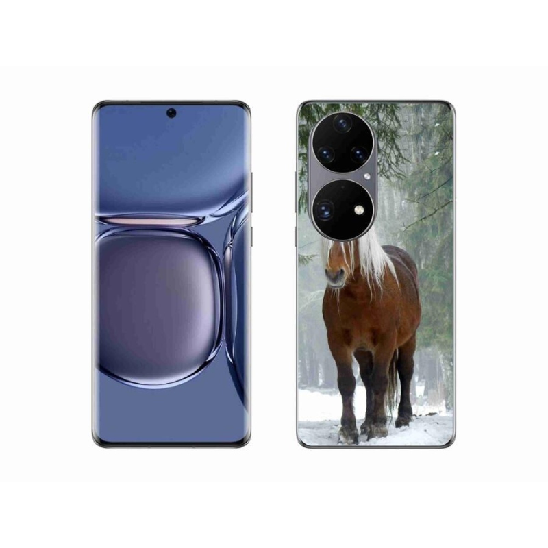 Gelový obal mmCase na mobil Huawei P50 Pro - kůň v lese