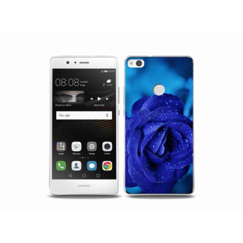 Gelový obal mmCase na mobil Huawei P9 Lite (2017) - modrá růže