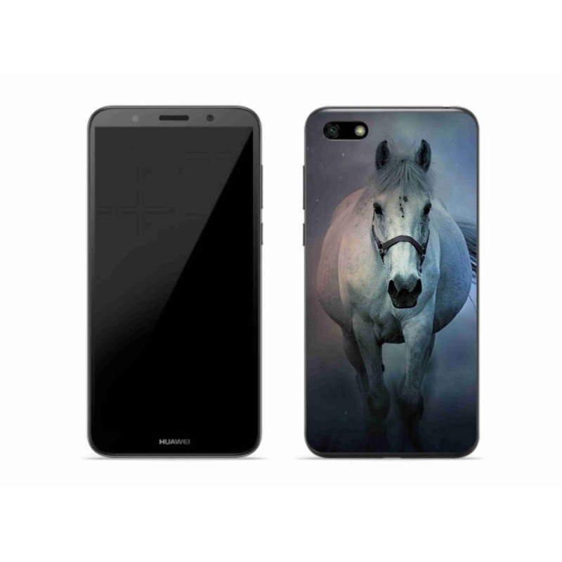 Gelový obal mmCase na mobil Huawei Y5 (2018) - běžící bílý kůň