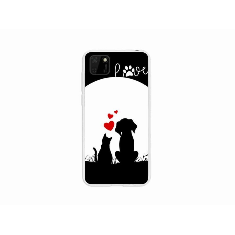 Gelový obal mmCase na mobil Huawei Y5p - zvířecí láska