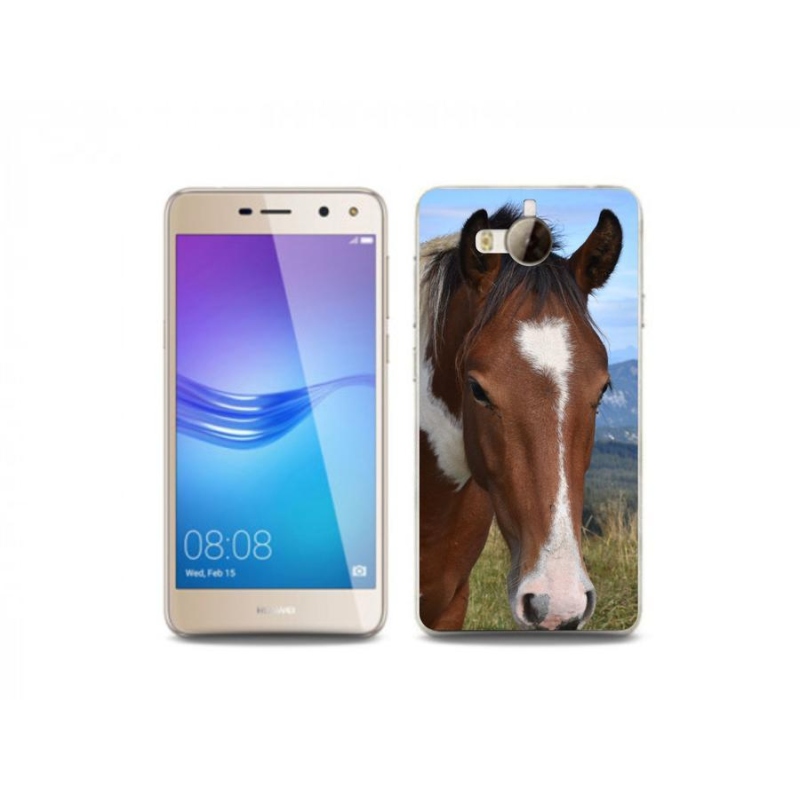Gelový obal mmCase na mobil Huawei Y6 (2017) - hnědý kůň