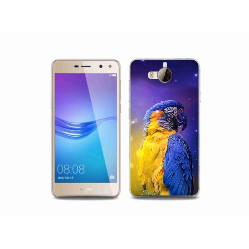 Gelový obal mmCase na mobil Huawei Y6 (2017) - papoušek ara 1