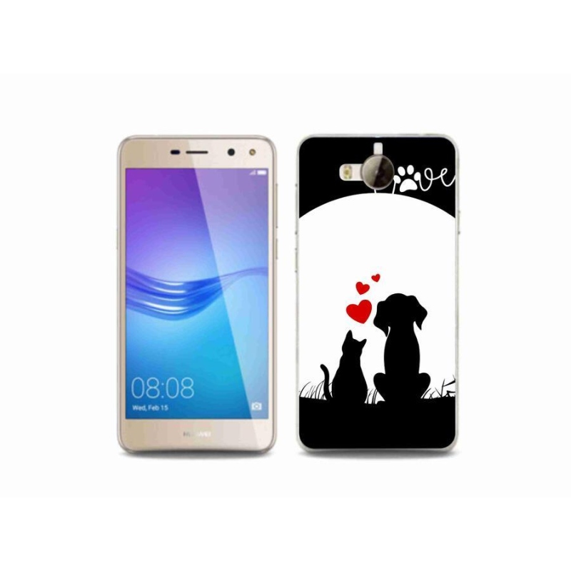 Gelový obal mmCase na mobil Huawei Y6 (2017) - zvířecí láska