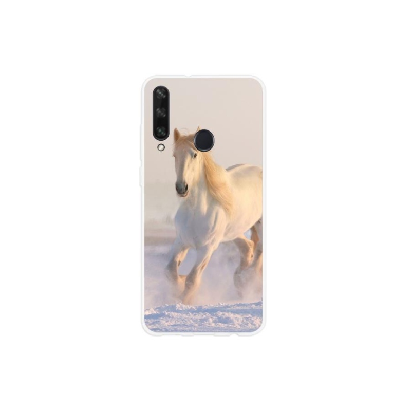 Gelový obal mmCase na mobil Huawei Y6p - kůň ve sněhu