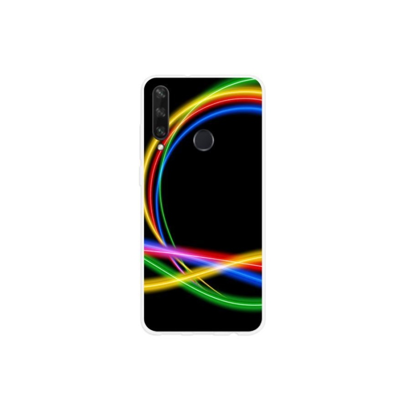 Gelový obal mmCase na mobil Huawei Y6p - neonové kruhy