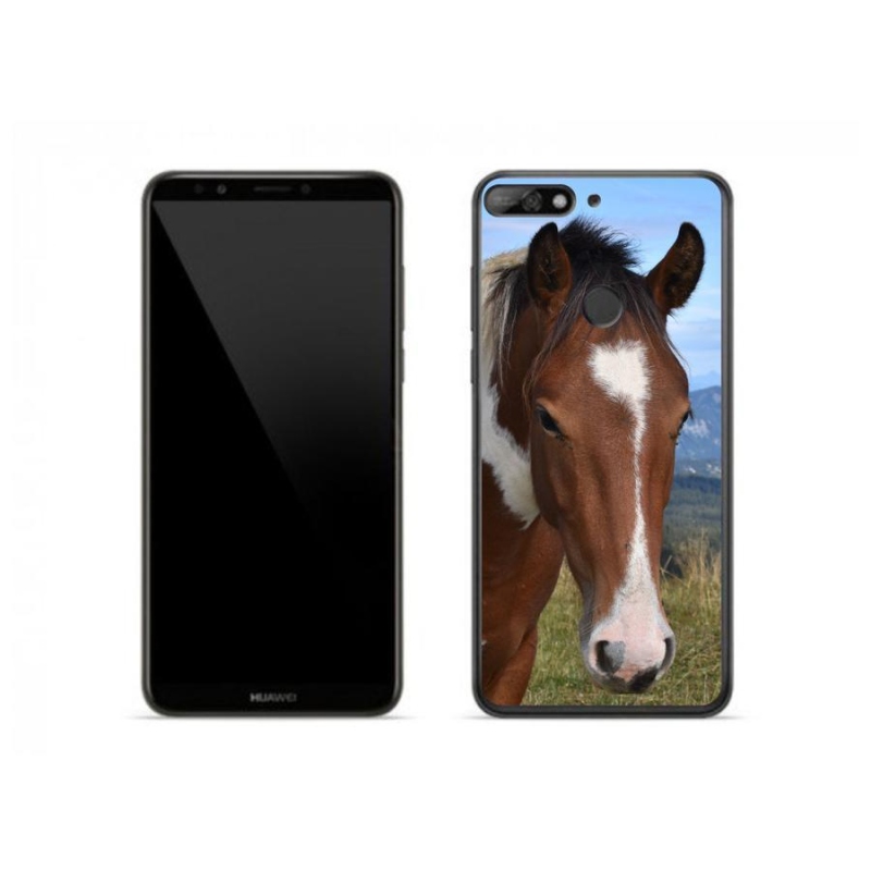 Gelový obal mmCase na mobil Huawei Y7 (2018) - hnědý kůň