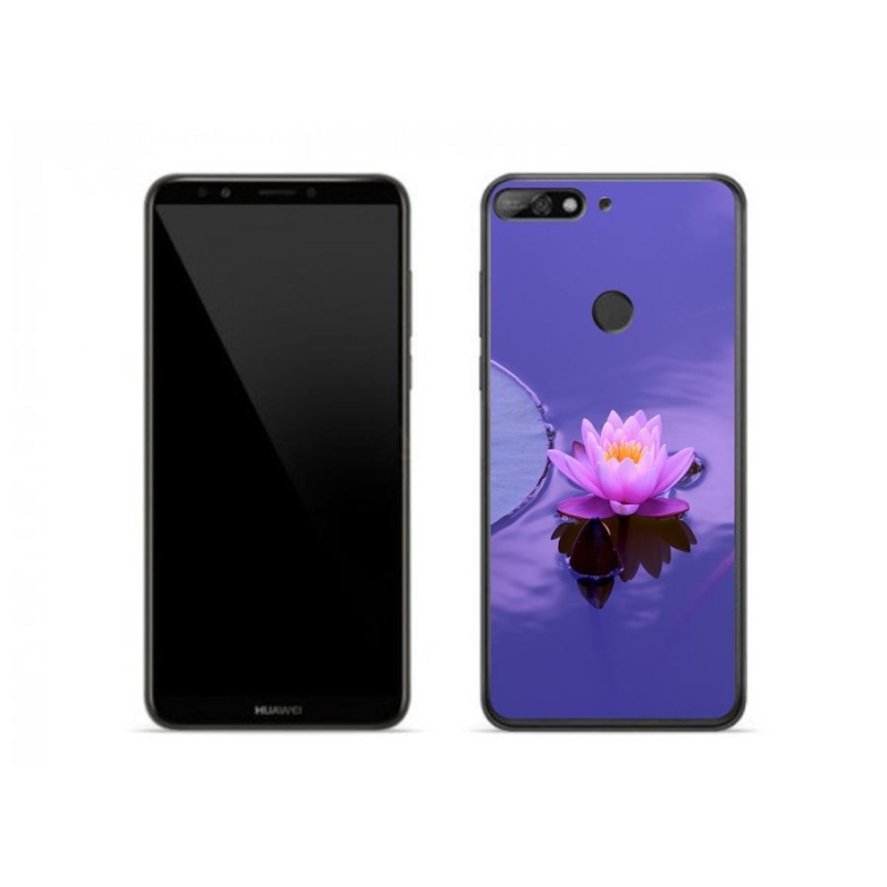 Gelový obal mmCase na mobil Huawei Y7 (2018) - květ na hladině