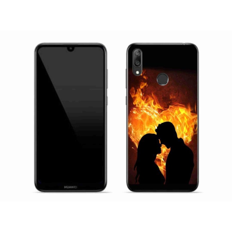 Gelový obal mmCase na mobil Huawei Y7 (2019) - ohnivá láska