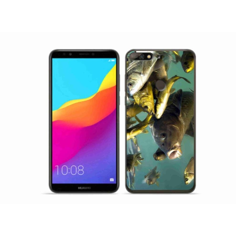 Gelový obal mmCase na mobil Huawei Y7 Prime (2018) - hejno ryb