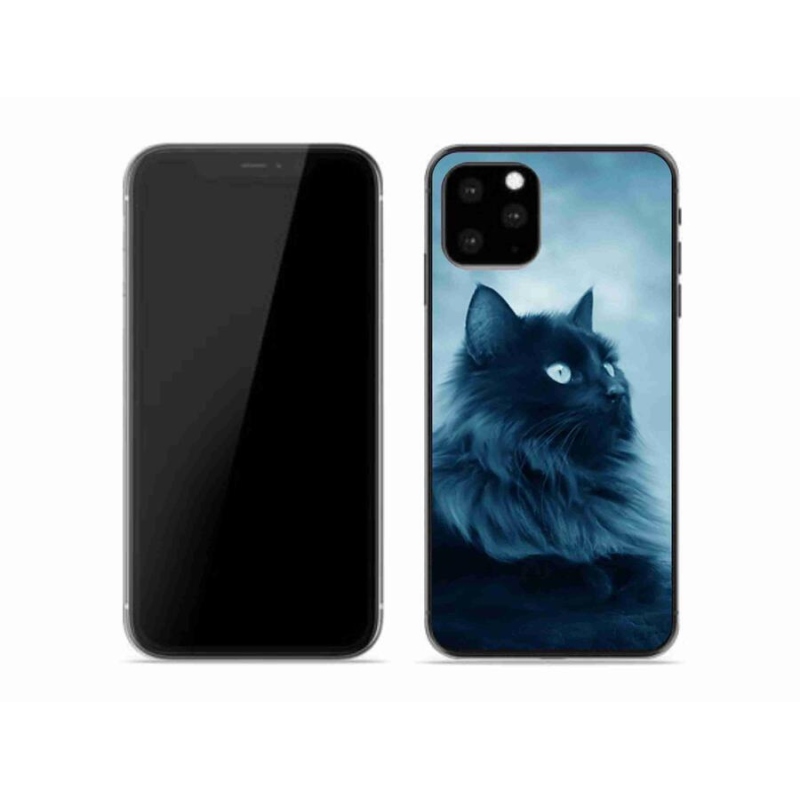 Gelový obal mmCase na mobil iPhone 11 Pro - černá kočka 1
