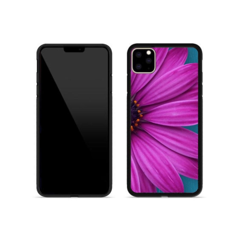Gelový obal mmCase na mobil iPhone 11 Pro Max - fialová kopretina