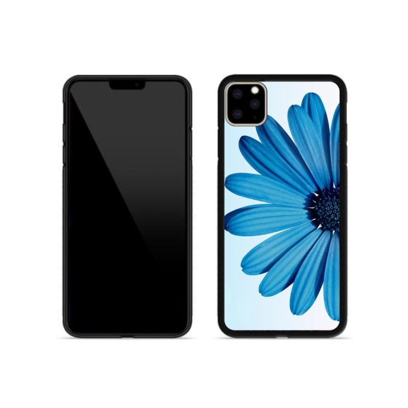 Gelový obal mmCase na mobil iPhone 11 Pro Max - modrá kopretina