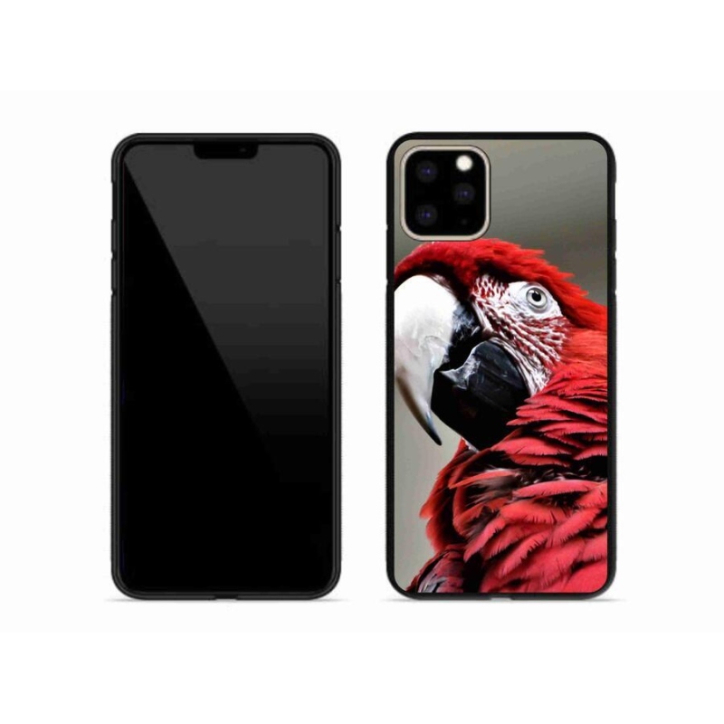 Gelový obal mmCase na mobil iPhone 11 Pro Max - papoušek ara červený
