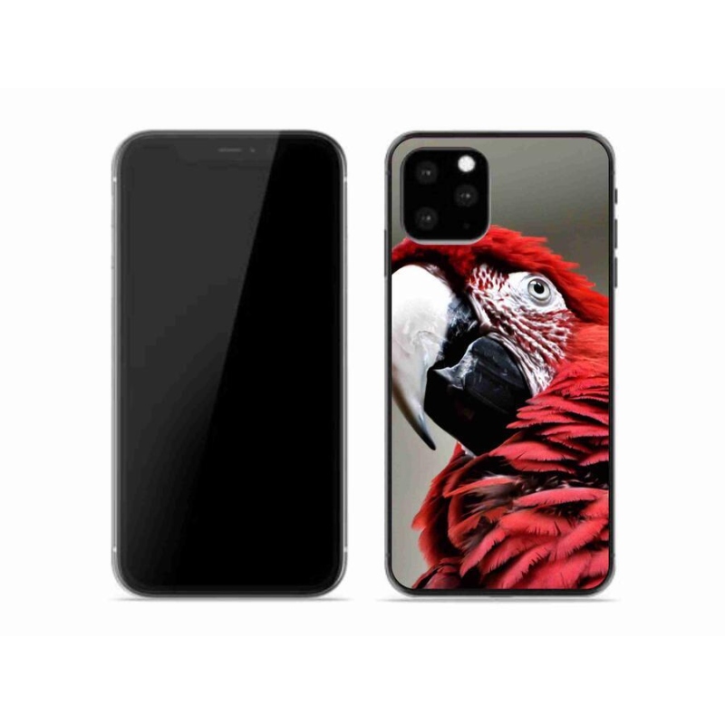 Gelový obal mmCase na mobil iPhone 11 Pro - papoušek ara červený