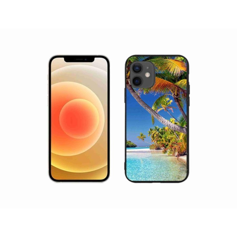 Gelový obal mmCase na mobil iPhone 12 mini - mořská pláž