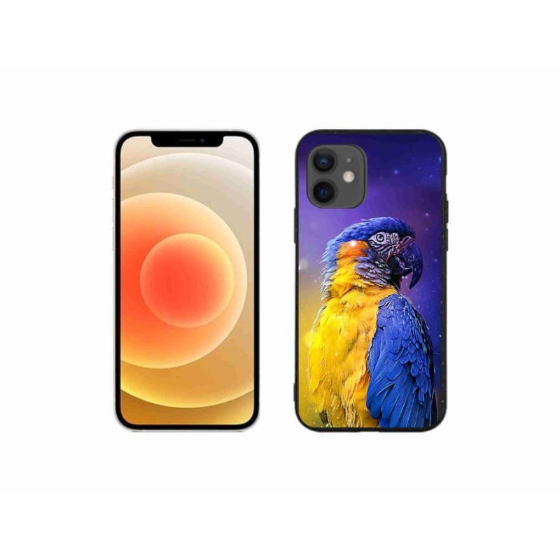 Gelový obal mmCase na mobil iPhone 12 mini - papoušek ara 1