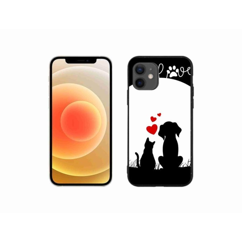 Gelový obal mmCase na mobil iPhone 12 mini - zvířecí láska