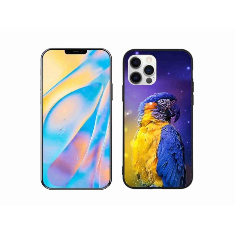 Gelový obal mmCase na mobil iPhone 12 - papoušek ara 1