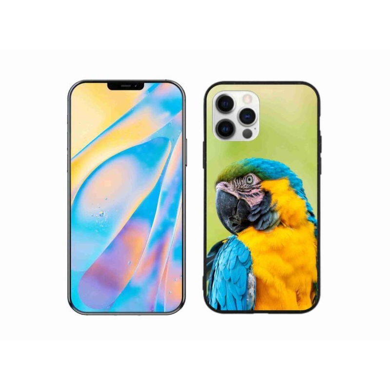 Gelový obal mmCase na mobil iPhone 12 - papoušek ara 2