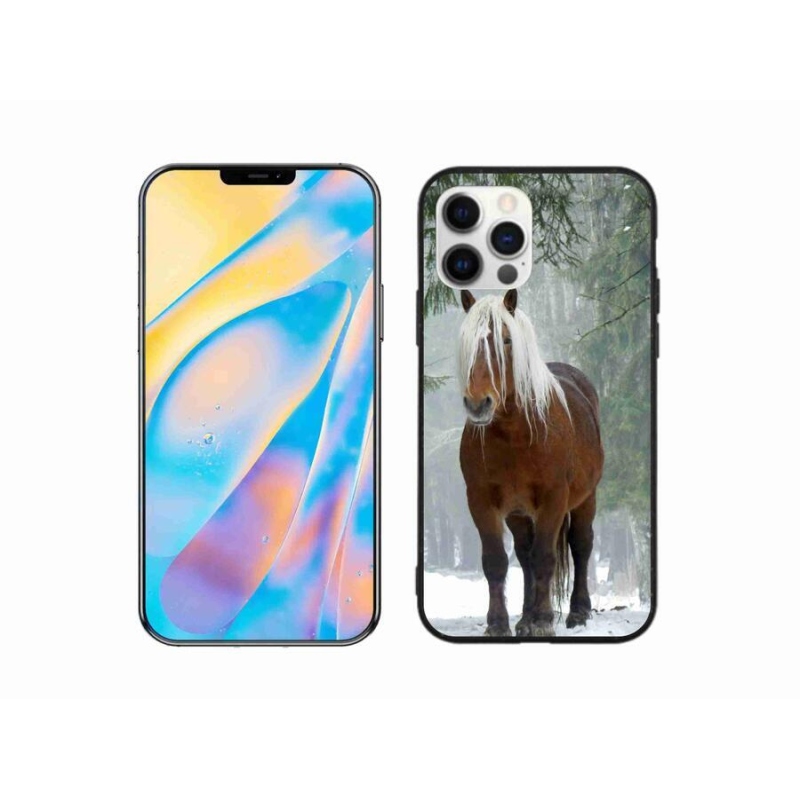 Gelový obal mmCase na mobil iPhone 12 Pro - kůň v lese