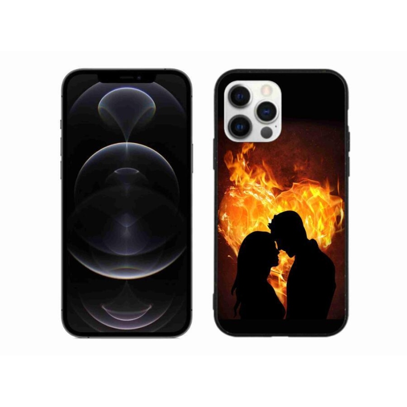 Gelový obal mmCase na mobil iPhone 12 Pro Max - ohnivá láska