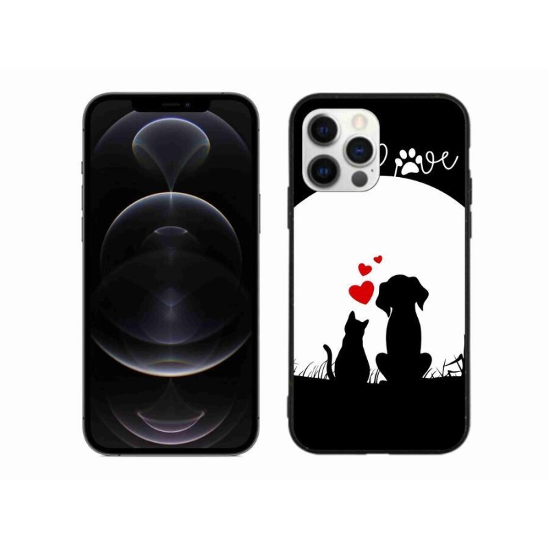 Gelový obal mmCase na mobil iPhone 12 Pro Max - zvířecí láska