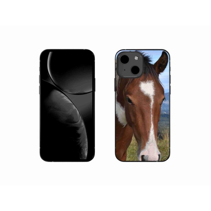 Gelový obal mmCase na mobil iPhone 13 mini 5.4 - hnědý kůň