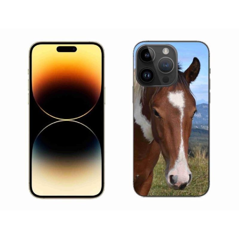 Gelový obal mmCase na mobil iPhone 14 Pro Max 6.7 - hnědý kůň