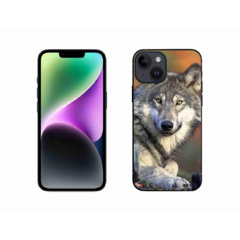 Gelový obal mmCase na mobil iPhone 14 - vlk