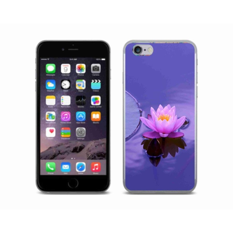 Gelový obal mmCase na mobil iPhone 6/6S - květ na hladině