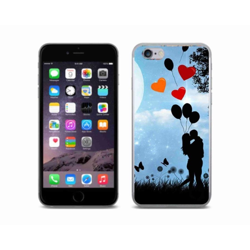 Gelový obal mmCase na mobil iPhone 6/6S - zamilovaný pár