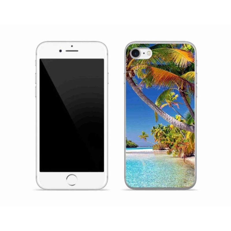 Gelový obal mmCase na mobil iPhone SE (2020) - mořská pláž