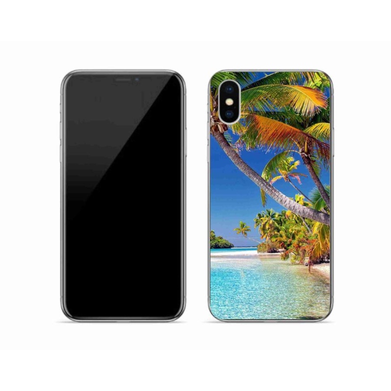 Gelový obal mmCase na mobil iPhone X - mořská pláž