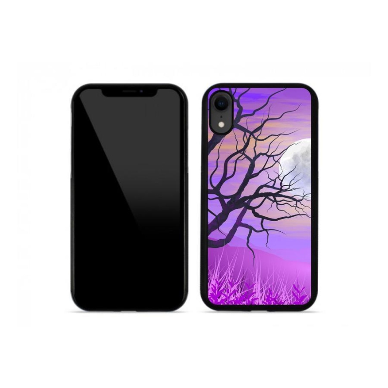 Gelový obal mmCase na mobil iPhone XR - kreslený opadaný strom