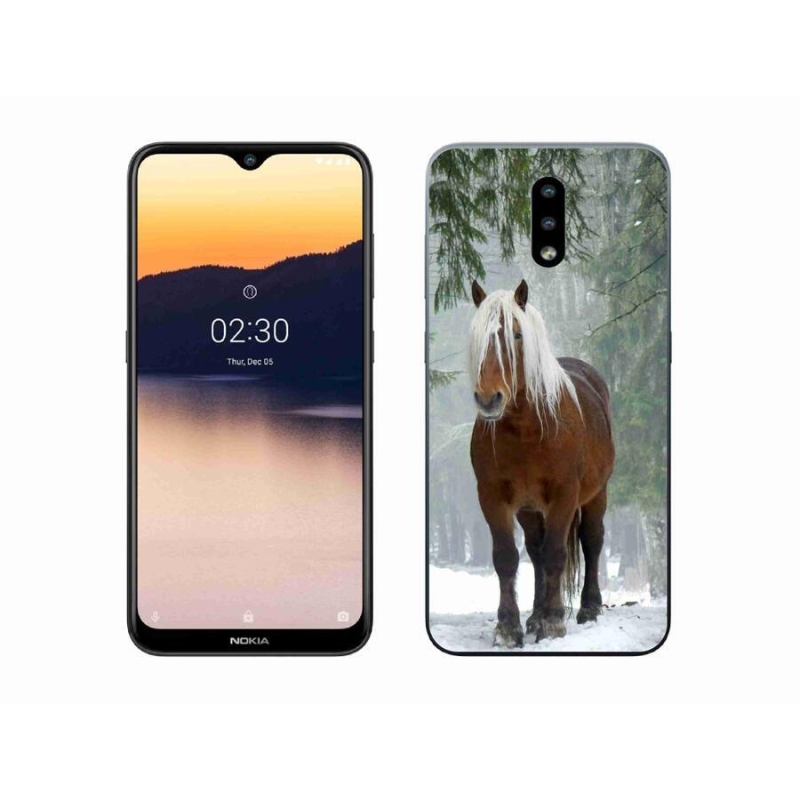 Gelový obal mmCase na mobil Nokia 2.3 - kůň v lese