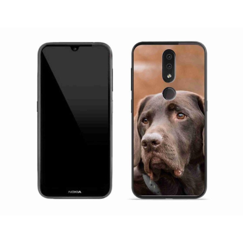 Gelový obal mmCase na mobil Nokia 4.2 - hnědý labrador